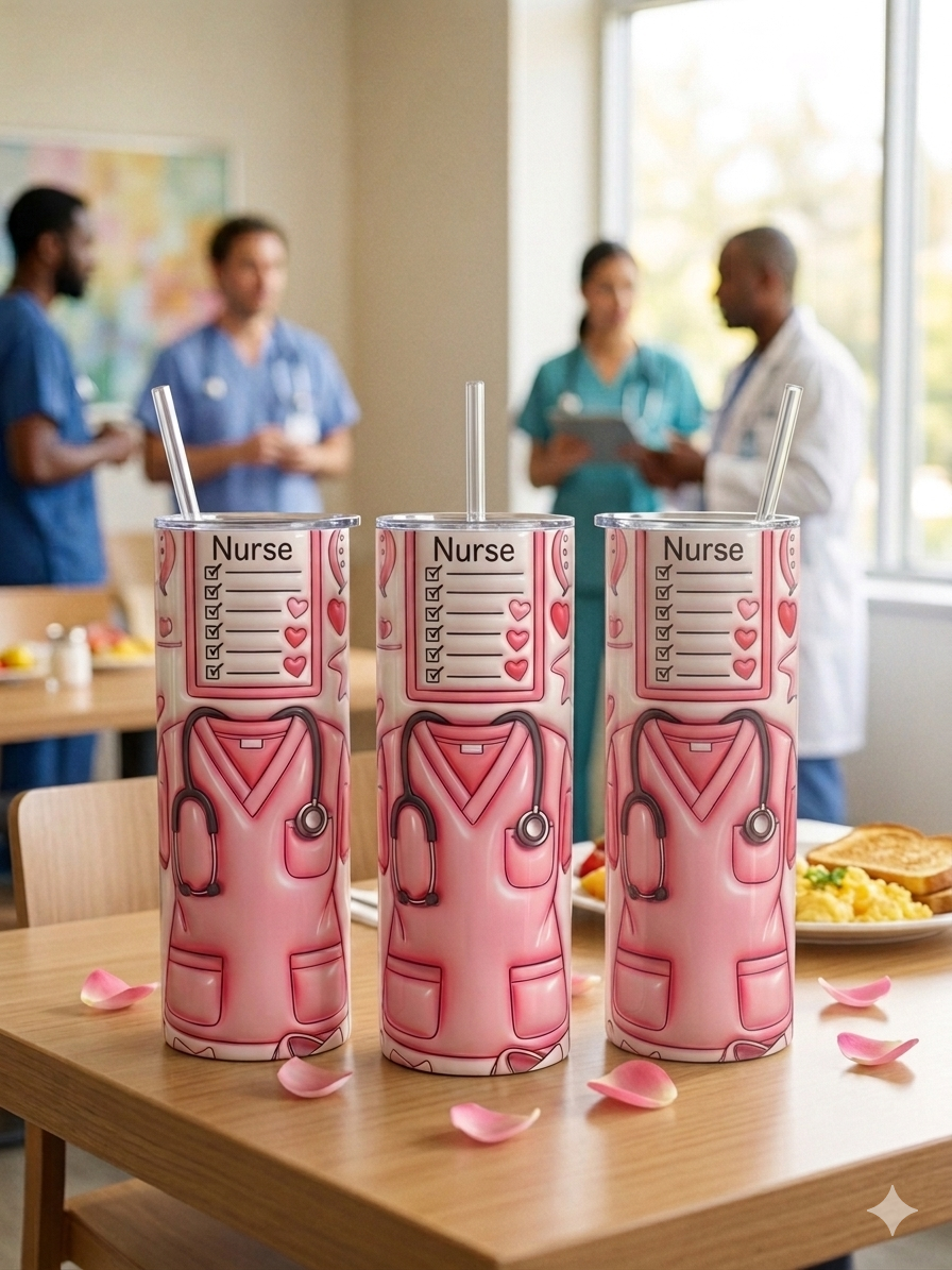 Nurse Essentials" Custom 20oz Stainless Steel Insulated Tumbler