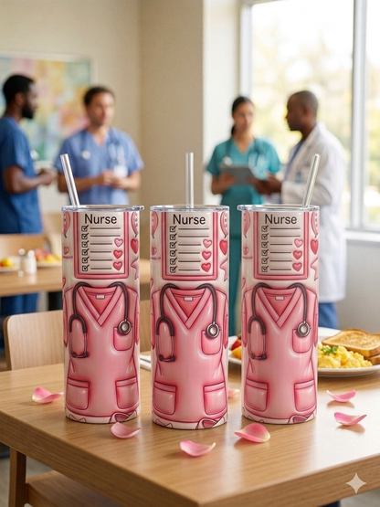 Nurse Essentials" Custom 20oz Stainless Steel Insulated Tumbler